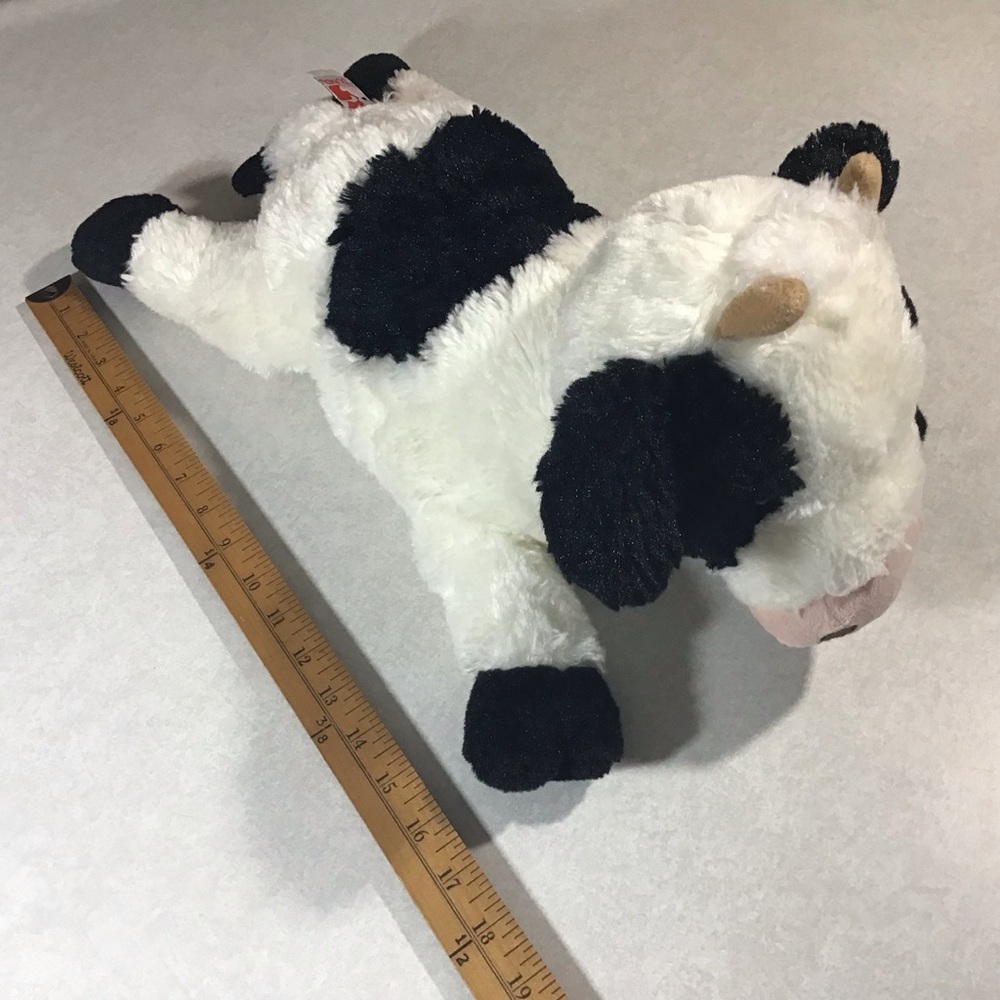 Gund Cow Stuffed Animal Dairy Holstein Plush Black White - Picture 8 of 13